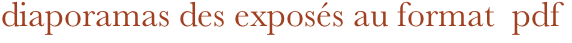 diaporamas des exposés au format  pdf